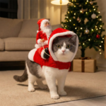 Weihnachtskostüm für Haustiere – Lustiges Nikolaus-Outfit für Hund und Katze – Bild 13