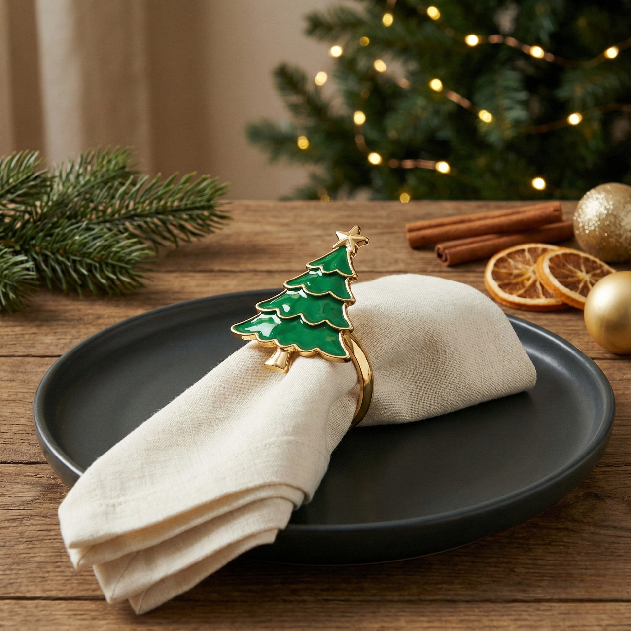 Gemini_Generated_Image_sq5h7vsq5h7vsq5h-Photoroom Weihnachtliche Serviettenringe – Festliche Tischdekoration mit Tannenbaum-Motiv – Bild 1