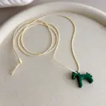 Lange Halskette mit Pferdeanhänger – Farbige Statement-Kette im Boho-Stil für Damen – Bild 10