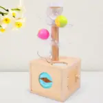 Montessori Kugelbahn aus Holz – Lernspielzeug mit Rollbahn zur Frühförderung (0–3 Jahre) – Bild 3