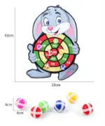 Montessori Wurfspiel für Kinder – Klett-Dartboard mit Tiermotiven für spielerisches Lernen – Bild 6