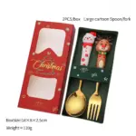 Weihnachtliches Besteck-Set aus Edelstahl – Santa Löffel & Gabeln für Kaffee, Dessert & Tee – Bild 17