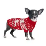 Weihnachtlicher Hundepullover aus Baumwolle – Warmer Strickpullover für kleine bis mittlere Hunde – Bild 5