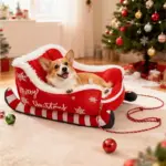 Weihnachtliches Katzenhaus – Warmes, waschbares Haustiernest für Hund und Katze – Bild 2