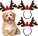 Weihnachtlicher Rentier-Haarreif für Haustiere – Festlicher Kopfschmuck für Hunde – Bild 7