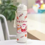 Weihnachtliche Kinder-Trinkflasche – Auslaufsichere Trinkflasche mit Strohhalm & Tannenbaum-Motiv – Bild 10