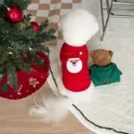 Kuscheliger Weihnachts-Hoodie für Haustiere – Plüschpullover im Teddy-Design für Hund und Katze – Bild 2