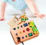 Montessori LED Busy Board für Kinder – Lernspielzeug mit Schaltern & Lichtern zur Feinmotorik – Bild 2