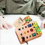 Montessori LED Busy Board für Kinder – Lernspielzeug mit Schaltern & Lichtern zur Feinmotorik – Bild 3