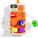 Montessori Steckdosen-Busyboard mit Licht & Sound – Sensorisches Lernspielzeug für Kleinkinder – Bild 6
