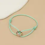 Minimalistisches Unisex-Armband mit Metallringen – Verstellbares Seilarmband für Damen & Herren – Bild 14