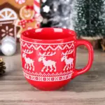 Weihnachtliche Glas-Tasse mit Deckel – Doppelwandiger Kaffeebecher im Tannenbaum-Design – Bild 8