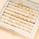 Vintage Damen-Ring-Set mit Herz, Schlange & Schmetterling – 58-teiliges Fingerring-Set in Goldoptik – Bild 3