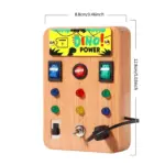 Montessori LED Busy Board für Kinder – Lernspielzeug mit Schaltern & Lichtern zur Feinmotorik – Bild 5