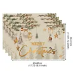 Weihnachtliche Platzsets mit Santa-Motiv – Festliche Tischsets aus Leinen für Küche & Esszimmer – Bild 15