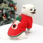 Weihnachtliche Hundejacke mit Kapuze – Warme Winterkleidung im Rentier- & Santa-Design – Bild 4