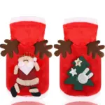 Weihnachtliche Hundejacke mit Kapuze – Warme Winterkleidung im Rentier- & Santa-Design – Bild 2