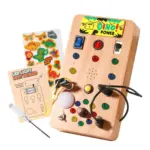 Montessori LED Busy Board für Kinder – Lernspielzeug mit Schaltern & Lichtern zur Feinmotorik – Bild 7