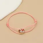 Minimalistisches Unisex-Armband mit Metallringen – Verstellbares Seilarmband für Damen & Herren – Bild 6