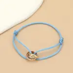 Minimalistisches Unisex-Armband mit Metallringen – Verstellbares Seilarmband für Damen & Herren – Bild 29