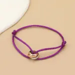 Minimalistisches Unisex-Armband mit Metallringen – Verstellbares Seilarmband für Damen & Herren – Bild 19