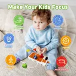 Montessori Steckdosen-Busyboard mit Licht & Sound – Sensorisches Lernspielzeug für Kleinkinder – Bild 2