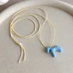 Lange Halskette mit Pferdeanhänger – Farbige Statement-Kette im Boho-Stil für Damen – Bild 7