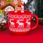 Weihnachtliche Glas-Tasse mit Deckel – Doppelwandiger Kaffeebecher im Tannenbaum-Design