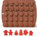 Weihnachtliche Silikon-Backform – Schokoladen- & Süßigkeitenform mit Lebkuchen- und Weihnachtsmotiven – Bild 11