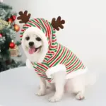 Weihnachtliche Hundejacke mit Kapuze – Warme Winterkleidung im Rentier- & Santa-Design – Bild 16