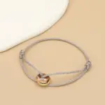 Minimalistisches Unisex-Armband mit Metallringen – Verstellbares Seilarmband für Damen & Herren – Bild 31