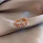 Luxuriöser Blumenring mit Zirkonia – Verstellbarer Damenring mit Rosen- & Kirschblüten-Design – Bild 7