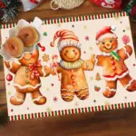 Weihnachtliche Platzsets mit Santa-Motiv – Festliche Tischsets aus Leinen für Küche & Esszimmer – Bild 5