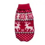 Weihnachtlicher Hundepullover aus Baumwolle – Warmer Strickpullover für kleine bis mittlere Hunde – Bild 6