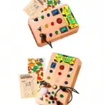 Montessori LED Busy Board für Kinder – Lernspielzeug mit Schaltern & Lichtern zur Feinmotorik