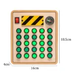Montessori Busy Board aus Holz mit LED – Sensorisches Lernspielzeug mit Lichtschaltern für Kinder – Bild 12