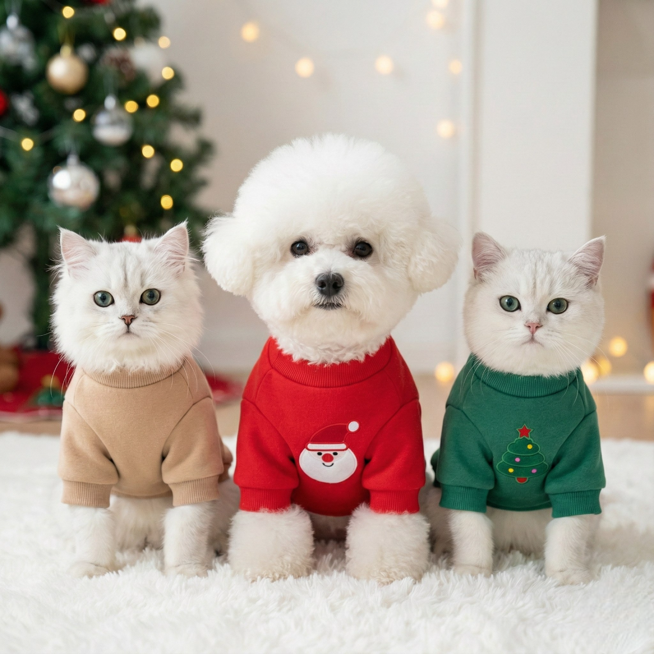 photo_2025-12-14_14-29-56-Photoroom Kuscheliger Weihnachts-Hoodie für Haustiere – Plüschpullover im Teddy-Design für Hund und Katze – Bild 1