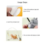 Interaktive Katzenangel mit Feder – Flexibles Spielzeug für Jagdspaß und Bewegung – Bild 6