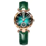 Luxuriöse Damenarmbanduhr aus Edelstahl – Elegante Quarzuhr mit Kristallakzenten & Wasserschutz – Bild 11