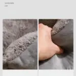 Kuscheliges Katzenbett mit Rand – Weiches Haustierkissen für warme Ruheplätze – Bild 6